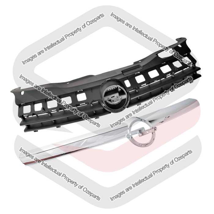 Main Radiator Grille Upper Front Grill + Mould For Holden Astra AH 2004~2007