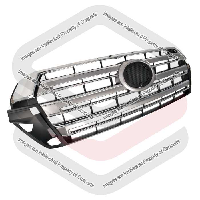 Main Radiator Grille Front Grill Chrome For Toyota Landcruiser FJ200 2015~2021