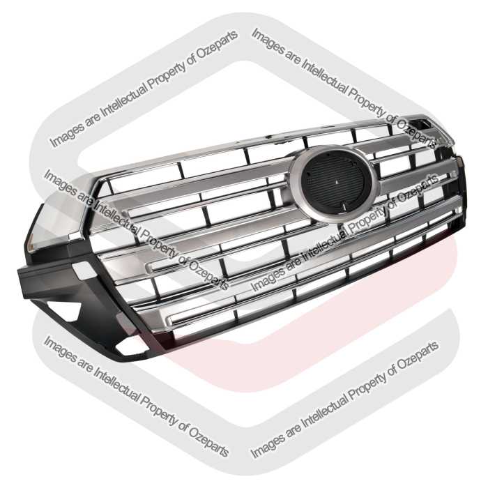 Grille  AM (No Camera Type) (Chrome Black) - GXL & VX Only