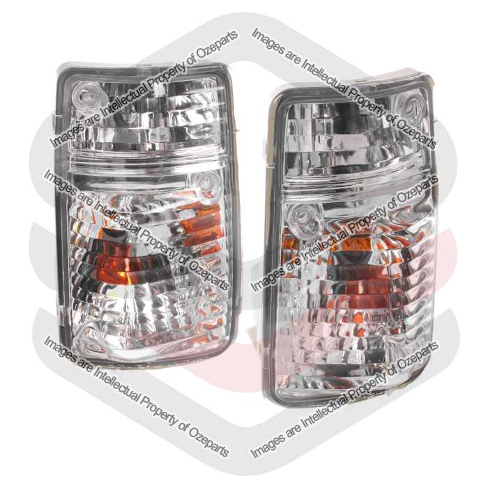 DEPO Fits Nissan Patrol Wagon GQ Series 2 1994~1999 | Performance Altezza Crystal Clear Corner Lights Turn Indicator Park Lamps | Pair of Left + Right