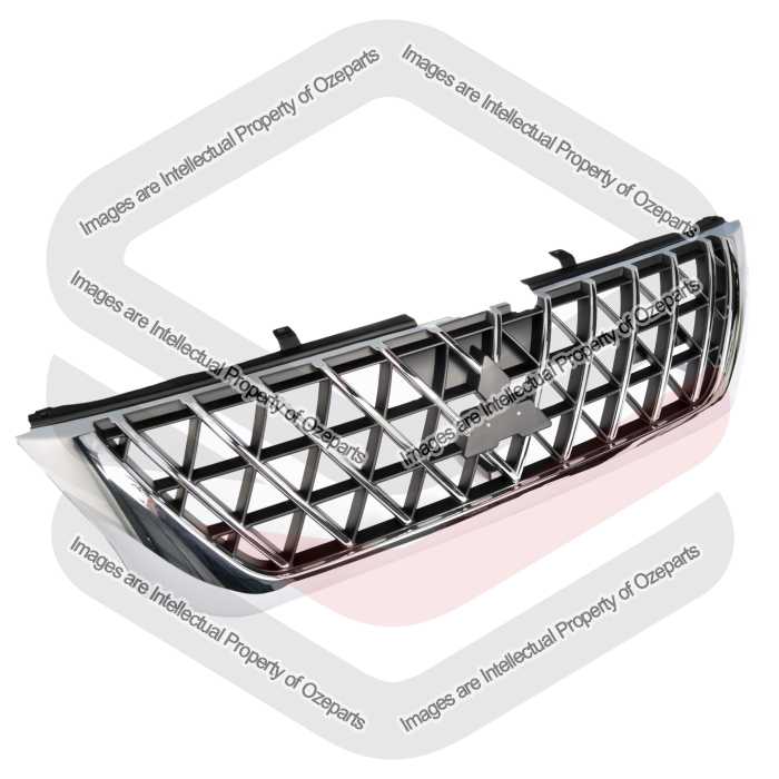 Main Radiator Grille Upper Front Grill Chrome For Mitsubishi Triton MK 2001~2004