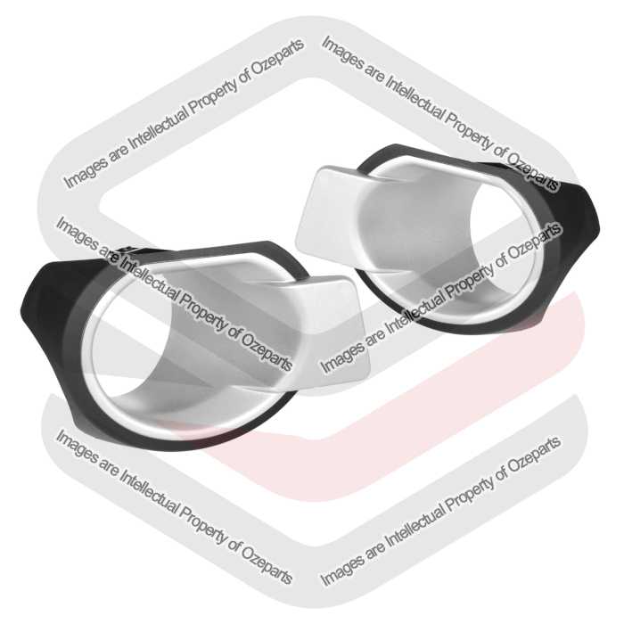 Ozeparts Fits Ford Ranger PX Series 1 2011~2015 Ute | Fog Light Lamp Bezels Covers (With Fog Lamp Type) | Pair of LH Left Hand + RH Right Hand