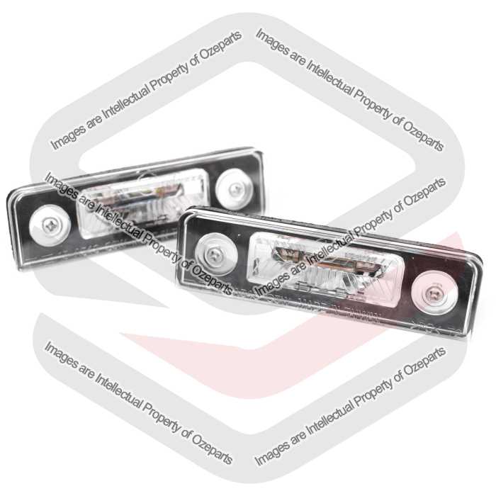 Set Pair LH+RH Number License Plate Light Lamp For SKODA Octavia 1Z 2007~2013