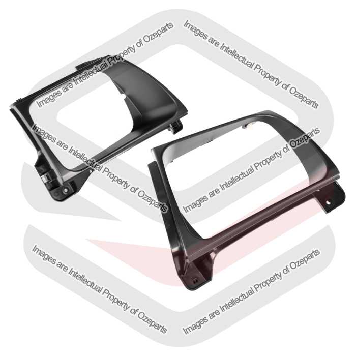 Pair LH+RH Head Light Case Rim Surround Black For Toyota Hilux 2WD 4WD 01~05