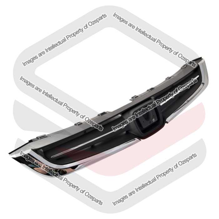 Ozeparts Fits Honda Accord CM Series 1 & 2 2002~2008 | Main Radiator Upper Grille Top Front Grill + Chrome Mould | 1 Unit