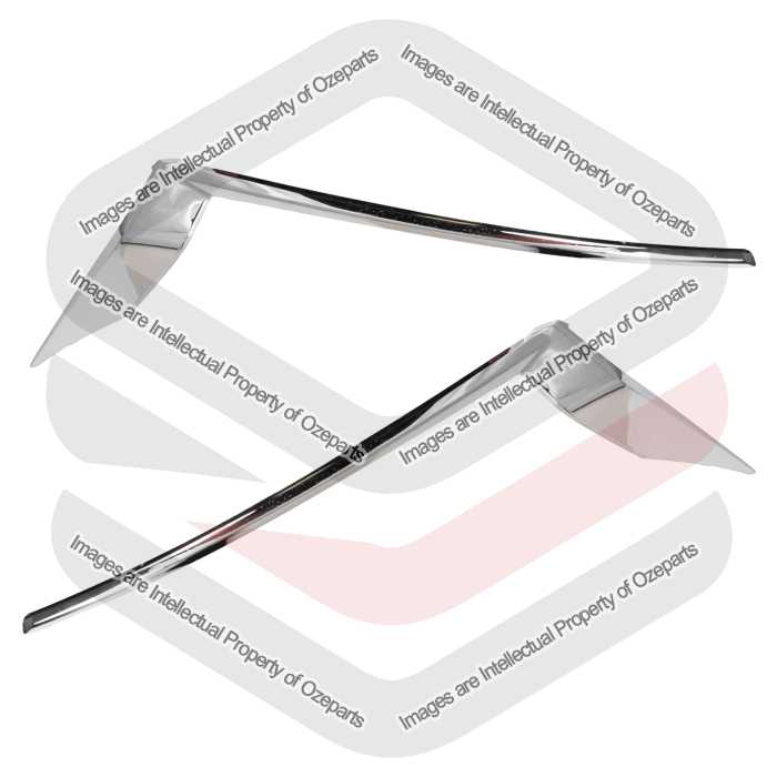 Pair LH+RH Head Light Mould Trim Chrome For Toyota Landcruiser Prado J150 17~On