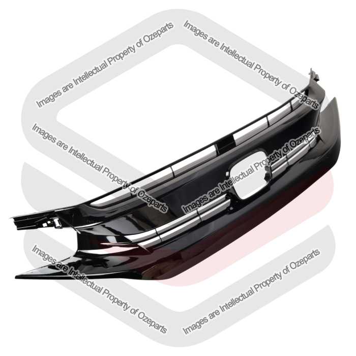 Ozeparts Fits Honda Civic FK 10th Gen 2016~2022 Hatch Only | Main Radiator Upper Grille Top Front Grill + Black Mould | 1 Unit