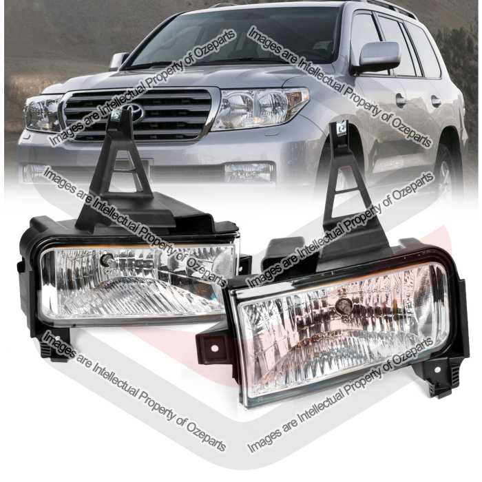 Full Set Fog Light Spot Driving Lamp KIT For Toyota Landcruiser 200 Series 07~12