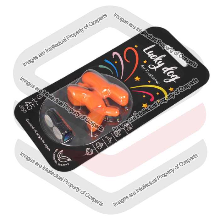 Ozeparts 1 x HAPPY DOG White Musk (Orange) Air Freshener Diffuser Fragrance For Car Truck Taxi Van Home