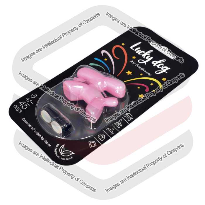 Ozeparts 1 x HAPPY DOG Black Opium (Pink) Air Freshener Diffuser Fragrance For Car Truck Taxi Van Home