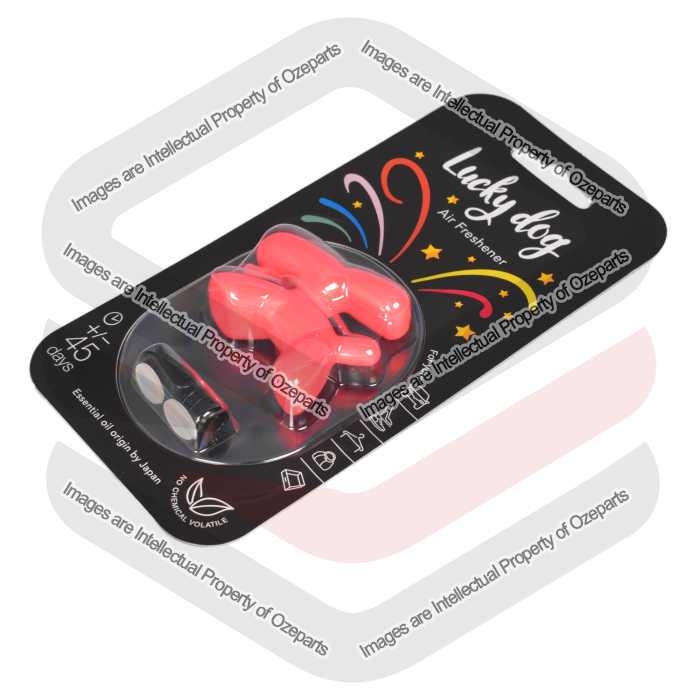 Ozeparts 1 x HAPPY DOG Lucky Fairy (Red) Air Freshener Diffuser Fragrance For Car Truck Taxi Van Home