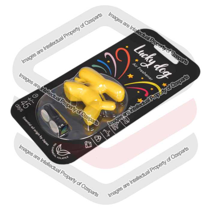 Ozeparts 1 x HAPPY DOG Doson (Yellow) Air Freshener Diffuser Fragrance For Car Truck Taxi Van Home