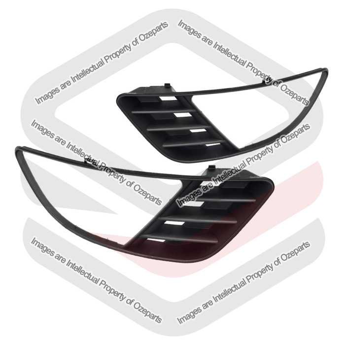 Ozeparts Fits Ford Fiesta WP 2003~2005 Door Hatch | Fog Light Covers Bumper Lamp Bezels Insert (With Fog Light Type) | Pair of LH Left + RH Right