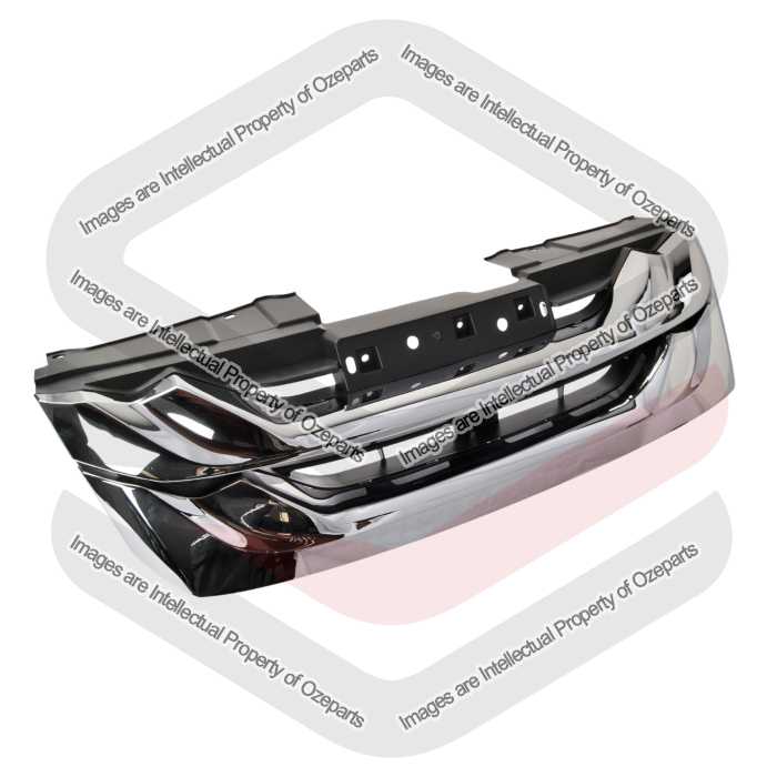 Main Radiator Grille Top Front Grill Chrome For Isuzu MU-X SUV 2012~2016