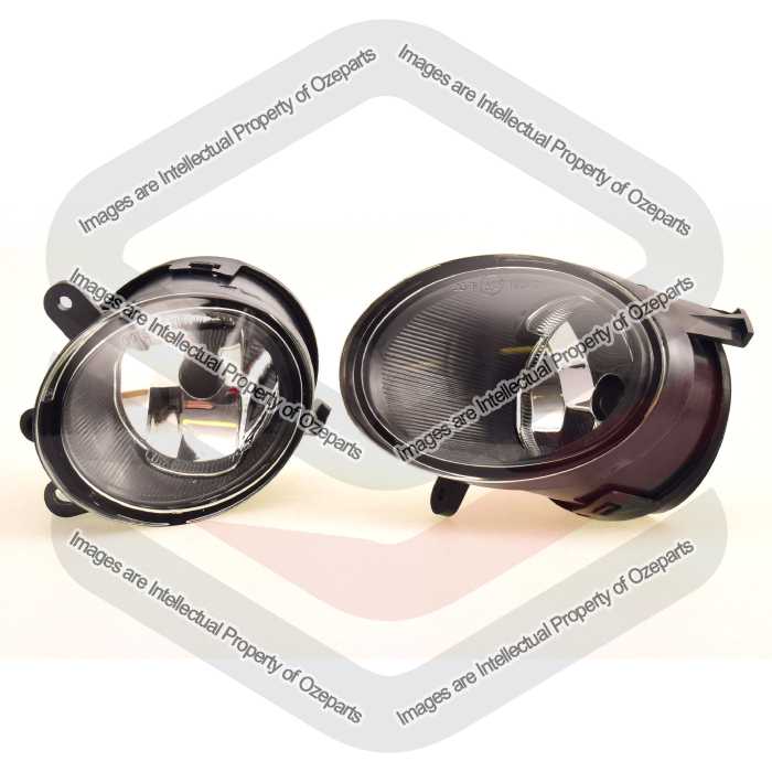 TYC Fits Audi A6 Sedan / Wagon C6 Series 1 2004~2008 | Foglights Fog Lights Spot Driving Bumper Lamps | Pair of LH LHS Left Hand + RH RHS Right Hand