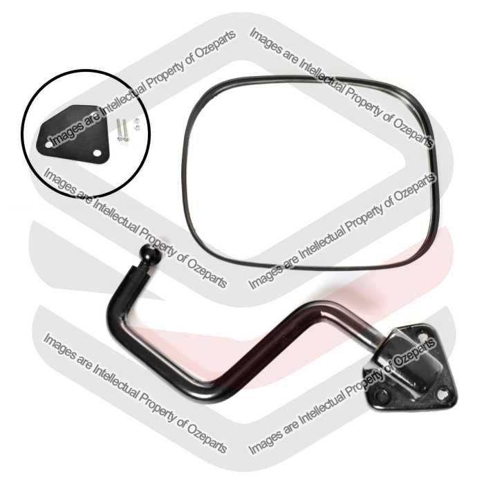 TYC Fits Toyota Hiace Van 1982~1989 YH50 YH60 | Door Side Mirror Head Only | RH RHS Right Hand (Driver Side)