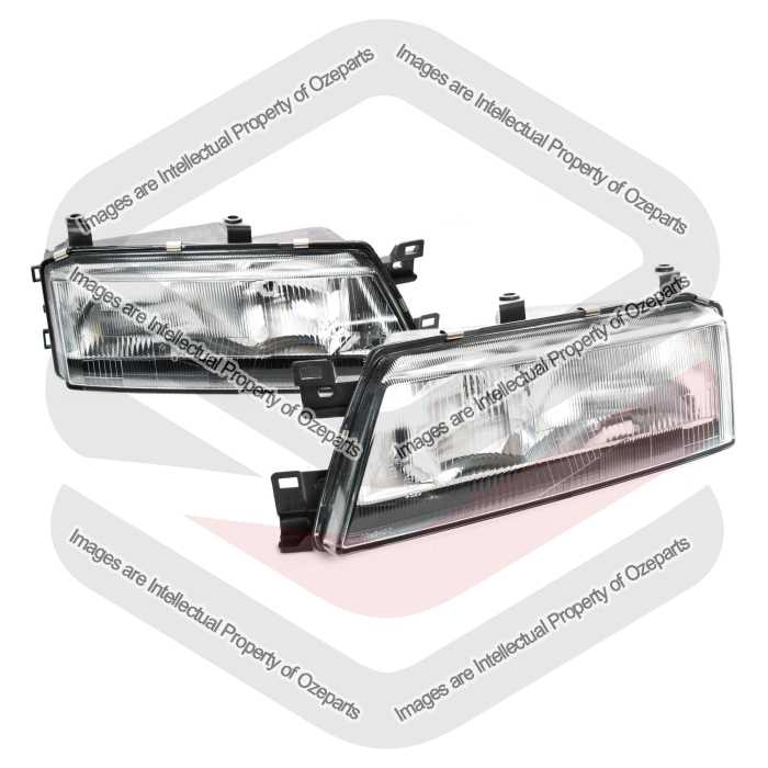 TYC Fits Mitsubishi Magna TE TF TH TJ 1996~2003 | Headlights Head Lights Front Lamps (Glass Lens) | Pair of LH Left Hand + RH RHS Right Hand