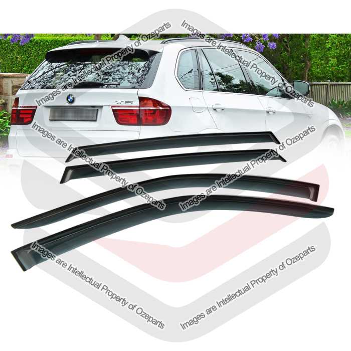 Ozeparts Fits BMW X5 / X5 M E70 2007~2013 SUV | Complete Set of 4 Pcs Weathershield Weather Shields Sun Window Visor