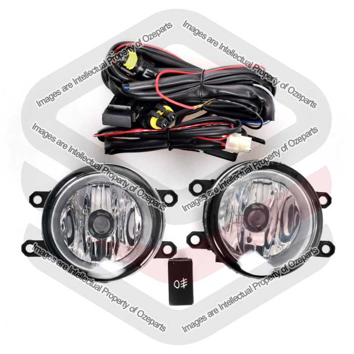 Ozeparts Fits Toyota Tarago 2008~2019 | Full Kit FogLights Fog Lights Spot Driving Bumper Lamps With Wirings and Switch | 1 Set