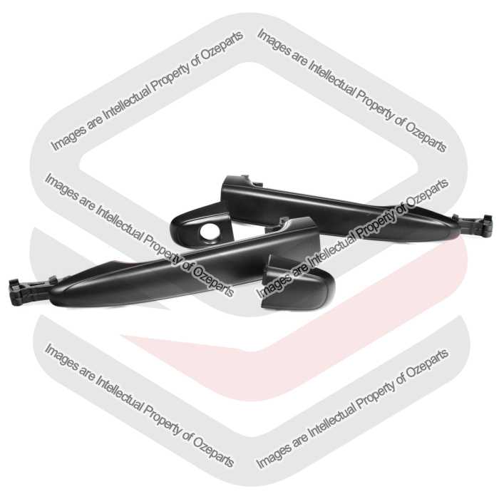 Pair LH+RH FRONT Outer Door Handle (Black) For Toyota Tarago / Prado / Kluger / 