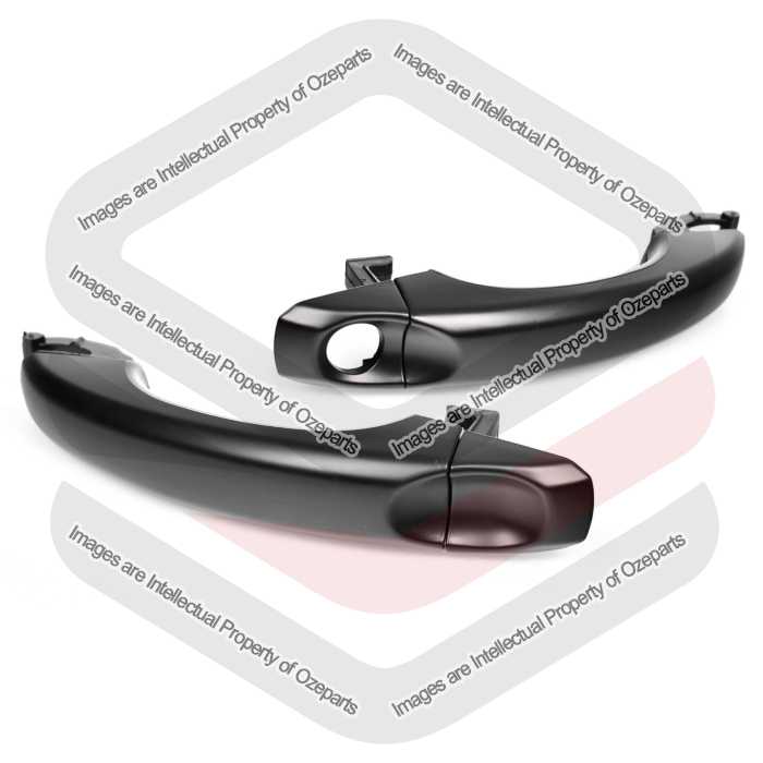 Set Pair LH+RH FRONT Outer Door Handle Black For VW Volkswagen Amarok 10~22