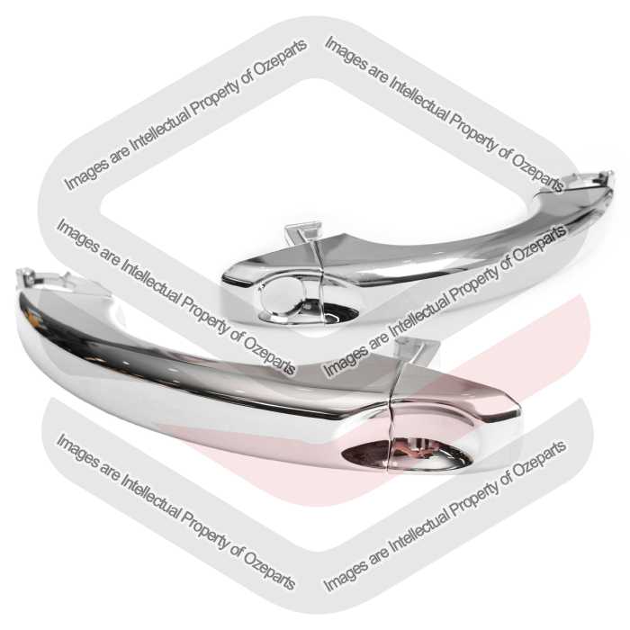 Set Pair LH+RH FRONT Outer Door Handle Chrome For VW Volkswagen Amarok 10~22