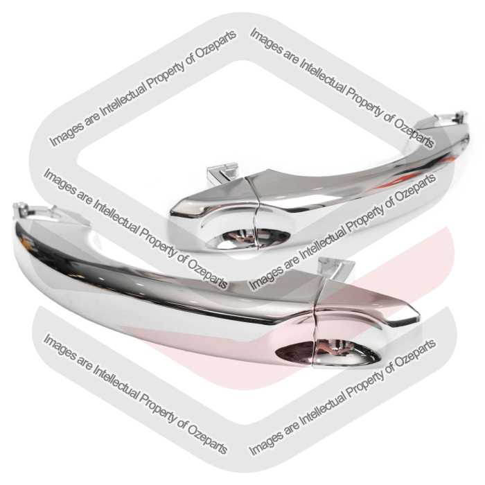 Set Pair LH+RH REAR Outer Door Handle Chrome For VW Volkswagen Amarok 10~22