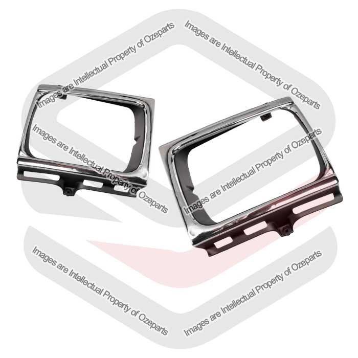 Pair LH+RH Head Light Case Rim Surround Chrome For Toyota Hilux 4WD RN10# 91~94