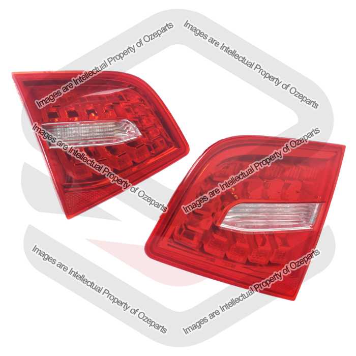 Ozeparts Fits Audi A6 / S6 C6 Series 2 2008~2011 4 Door Sedan | Tail Light Inner Taillights Tail Lights Rear Boot Lid Lamps | Pair of Left + Right