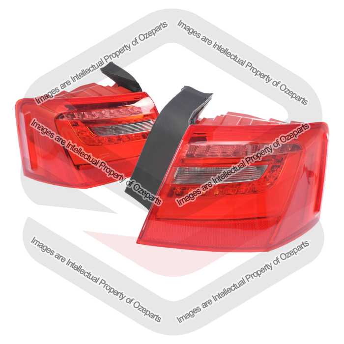 Ozeparts Fits Audi A6 / S6 C7 Series 1 2011~2015 4 Door Sedan | Taillights Tail Lights Rear Lamps (LED) | Pair of LH Left Hand + RH Right Hand