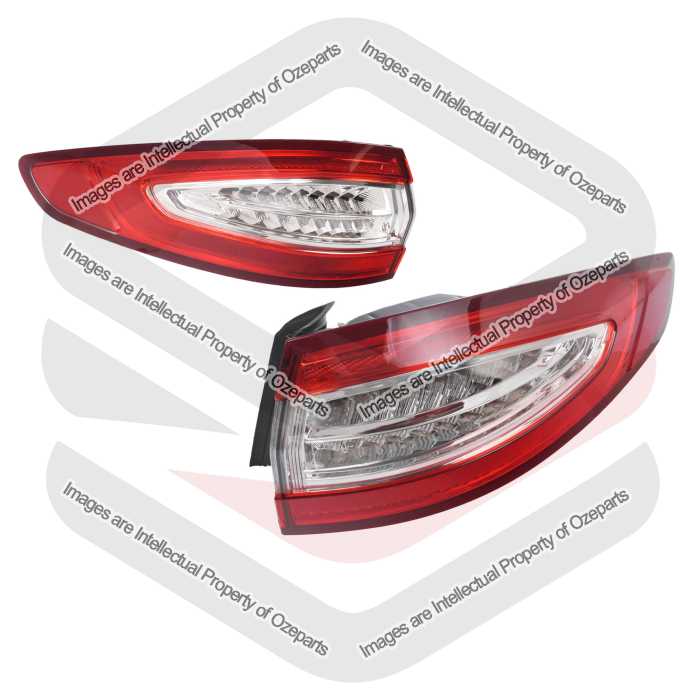 Ozeparts Fits Ford Mondeo MD 2014~2018 Hatchback Only | Taillights Tail Lights Rear Lamps (LED) | Pair of LH Left Hand + RH Right Hand
