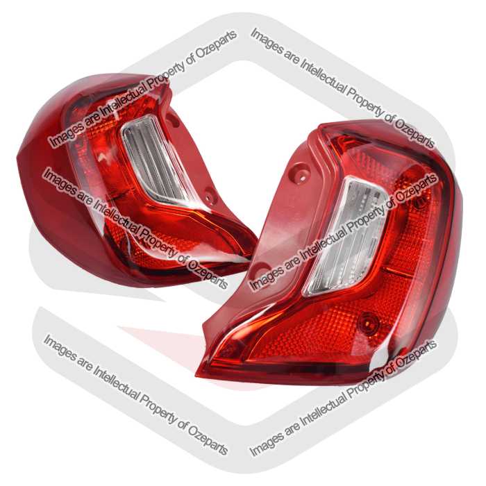 Pair LH+RH Tail Light Rear Lamp No LED For Kia Picanto JA 17~On S Only No Emark