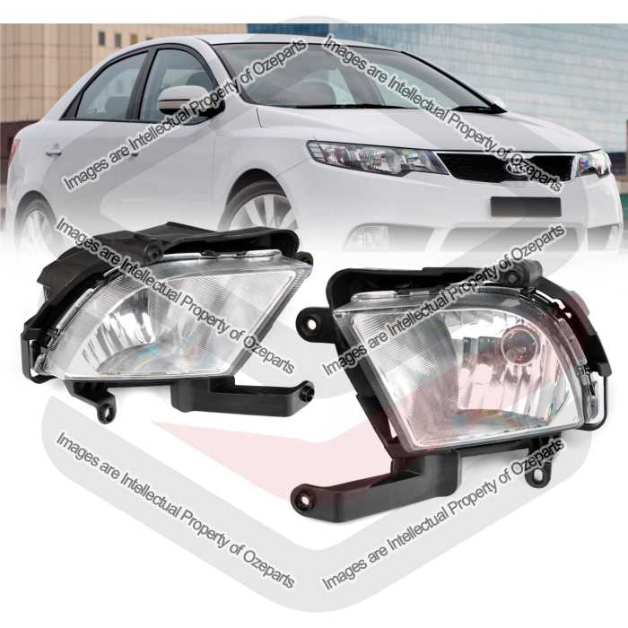 Ozeparts Fits Kia Cerato TD 2008~2013 | Full Complete Kit Foglights Fog Lights Spot Driving Lamps With Wirings | 1 Set