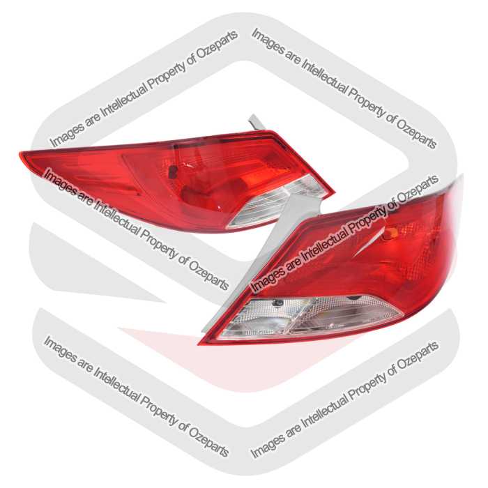 Set Pair LH+RH Tail Light Rear Lamp For Hyundai Accent RB Sedan 2014~2019