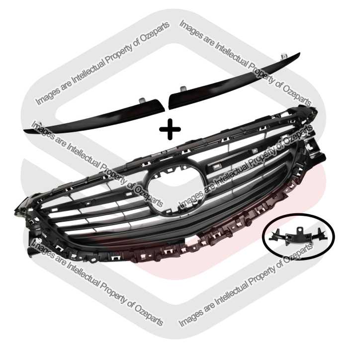 Main Radiator Grille Front Grill + Centre Mould Trim For Mazda 6 GJ GL 2012~2018