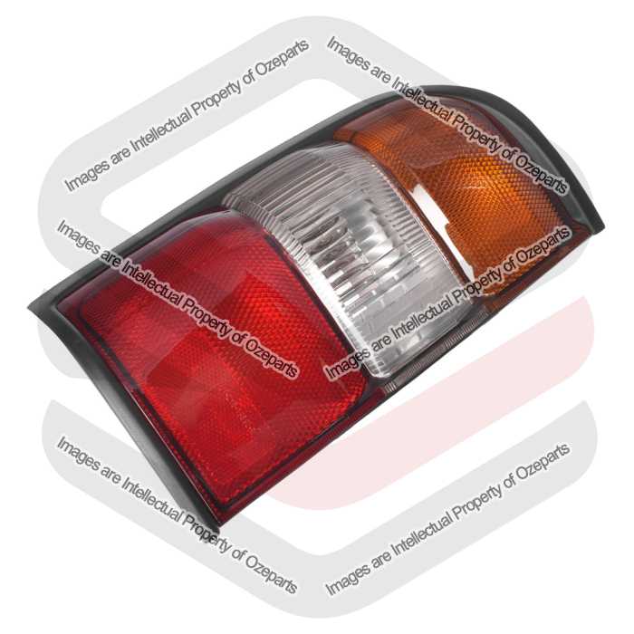 DEPO Fits Nissan Patrol Y61 / GU Wagon Series 1 1997~2001 | Taillight Tail Light Rear Lamp (Amber Red Clear - 3 Globe Type) | LH LHS Left (Passenger)