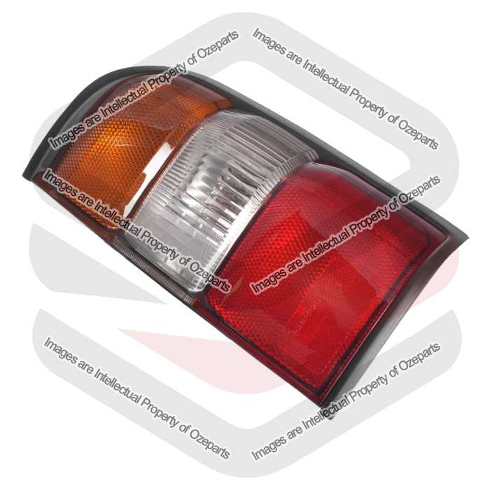 DEPO Fits Nissan Patrol Y61 / GU Wagon Series 1 1997~2001 | Taillight Tail Light Rear Lamp (Amber Red Clear - 3 Globe Type) | RH RHS Right (Driver)