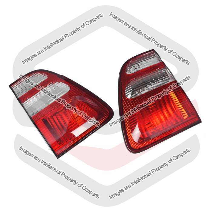 Pair LH+RH Tailgate Light Inner Tail Lamp For Toyota Landcruiser J100 2002~2005
