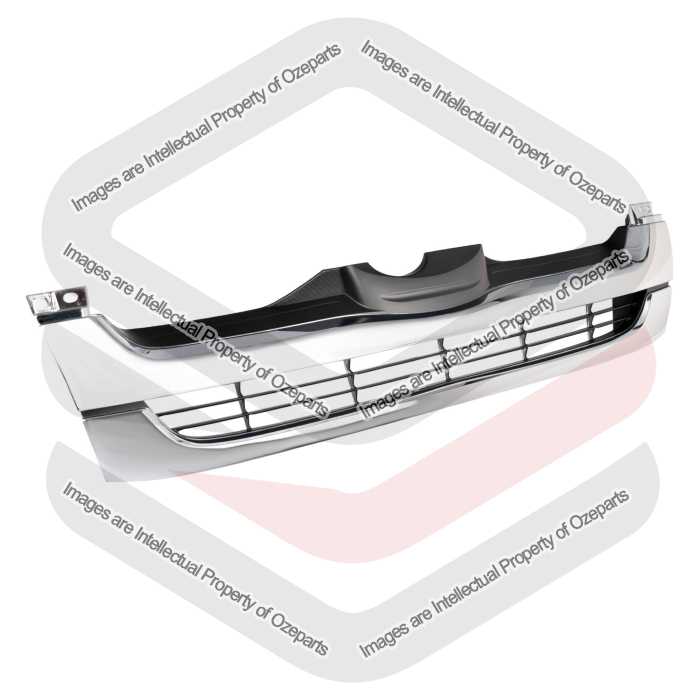 Main Grille Upper Mesh Top Chrome Black For Toyota Hiace Low Roof LWB Van 07~10