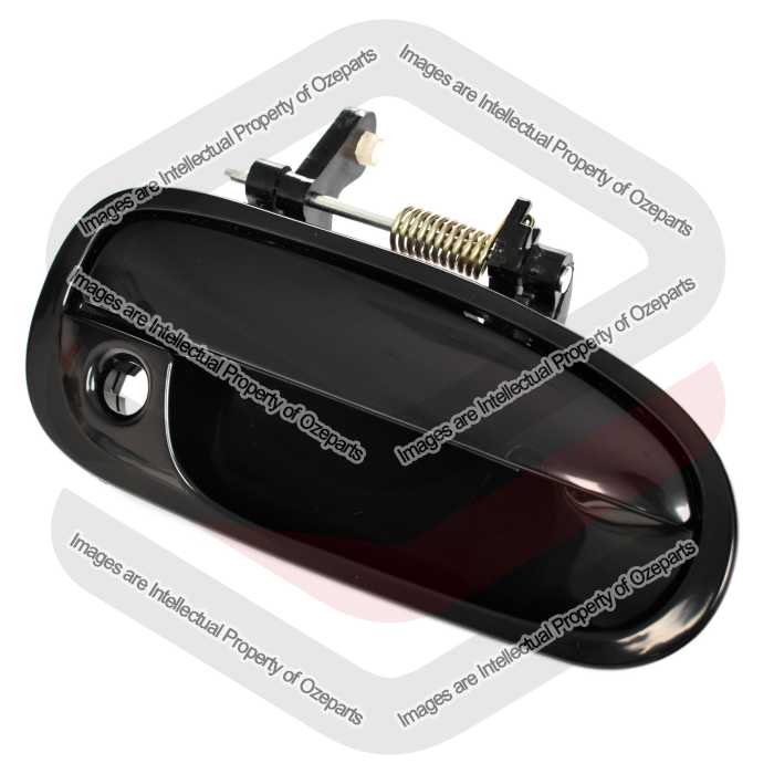 Ozeparts Fits Honda Civic EK Sedan 1995~2000 | FRONT Outer Door Handle (Gloss Black) | RH RHS Right Hand (Driver Side)