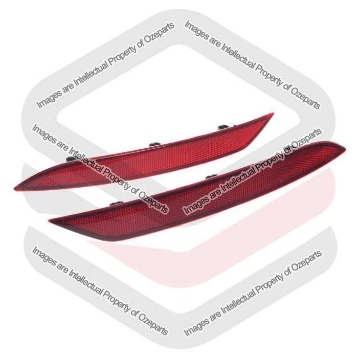 Pair LH+RH Rear Bumper Bar Reflector For VW Volkswagen Golf MK7.5 2016~2020
