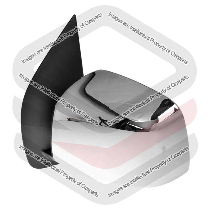 Ozeparts Fits Nissan Navara Ute Vin MNT Thailand 2008~2014 | Manual Door Mirror (Chrome) | LH LHS Left Hand (Passenger Side)