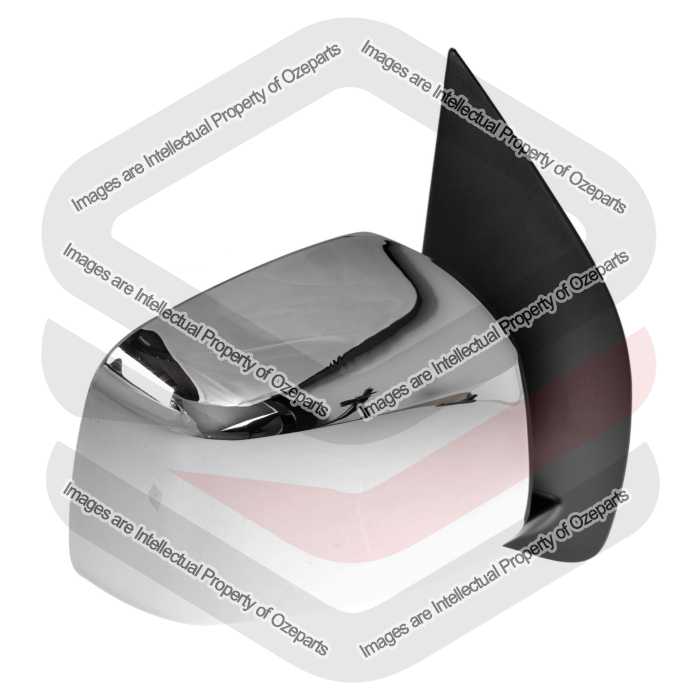Ozeparts Fits Nissan Navara Ute Vin MNT Thailand 2008~2014 | Manual Door Mirror (Chrome) | RH RHS Right Hand (Driver Side)