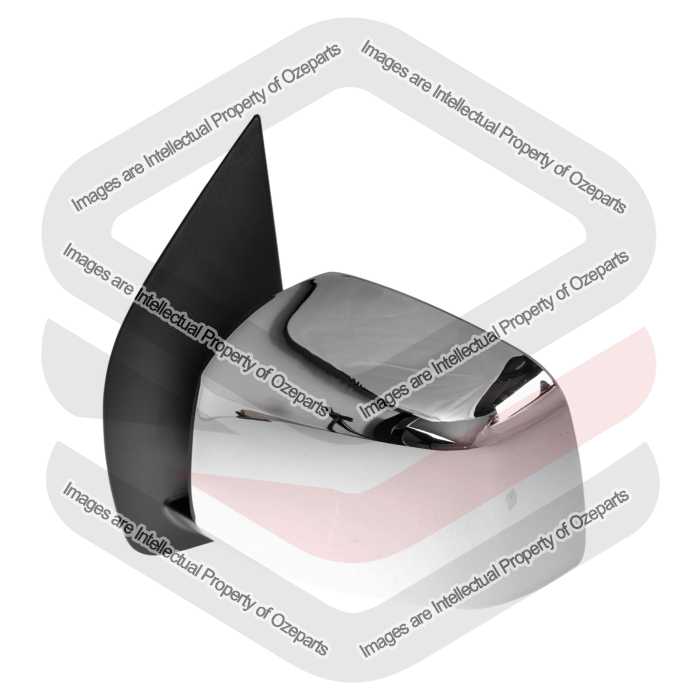 Ozeparts Fits Nissan Navara Ute Vin MNT Thailand 2008~2014 | Electric Power Door Mirror 3 Pin (Chrome) | LH LHS Left Hand (Passenger Side)