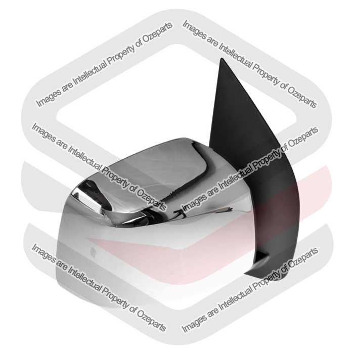Ozeparts Fits Nissan Navara Ute Vin MNT Thailand 2008~2014 | Electric Power Door Mirror 3 Pin (Chrome) | RH RHS Right Hand (Driver Side)