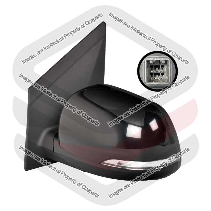 Door Mirror AM Electric (8 Pin) (Black)