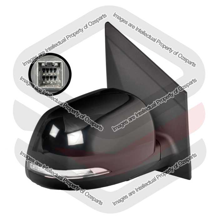 Door Mirror AM Electric (8 Pin) (Black)