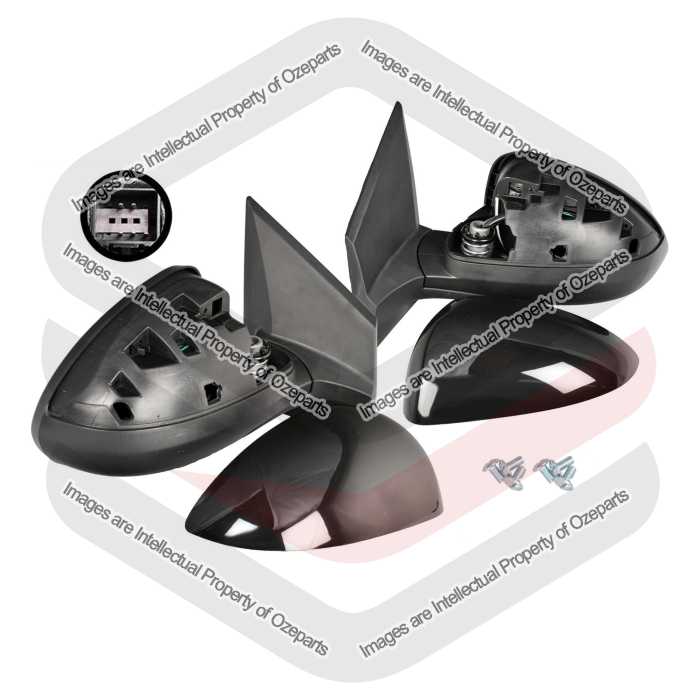 Pair LH+RH Electric Door Mirror 5 Pin Black For Holden Barina TM 2011~2018