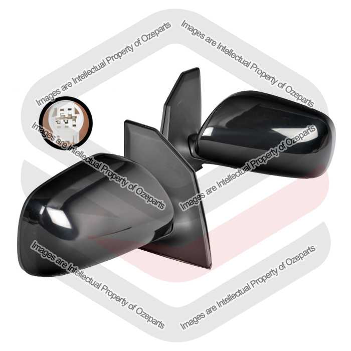 Door Mirror AM Electric (3 Pin - Black) (SET LH+RH)