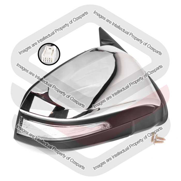 RH Right Electric Door Mirror 7 Pin Chrome For Toyota Hilux SR SR5 2015~2020